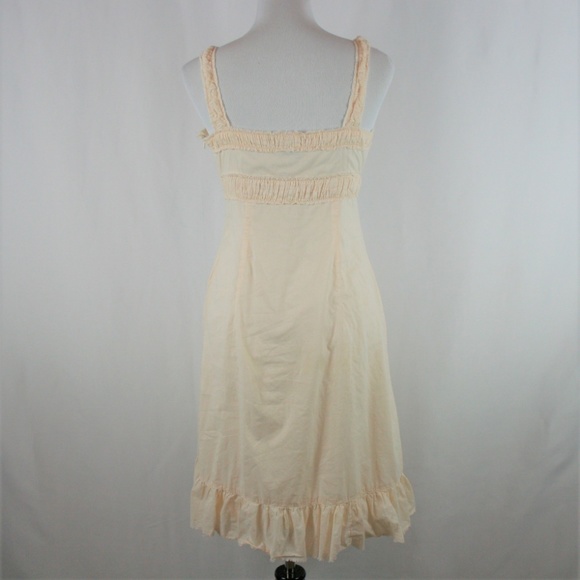 Free People Cotton Ivory Tank Dress Raw Edges - Picture 6 of 7